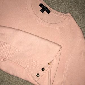 Ann Taylor Soft Pink Sweater (buttons on side)